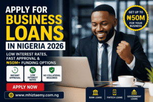 Nigerian entrepreneur applying for low interest business loan online