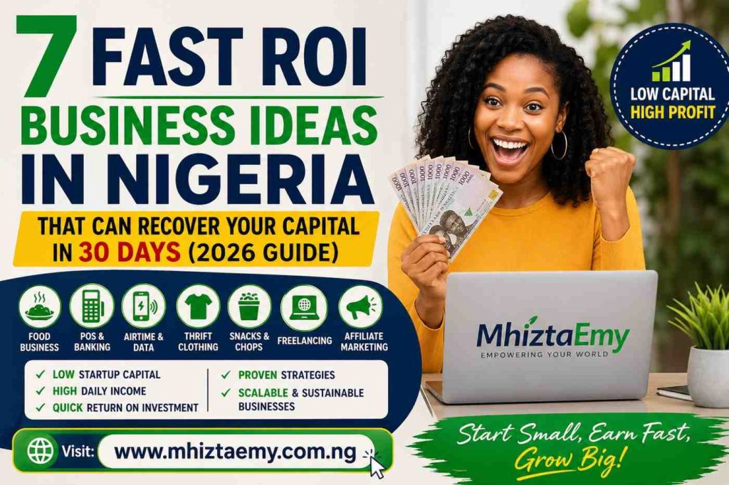 Fast ROI business ideas in Nigeria 2026 with low capital and high profit potential