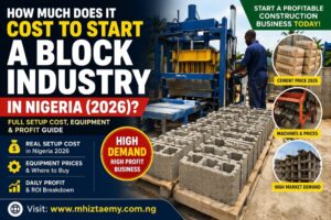Block industry setup cost in Nigeria 2026, equipment price and profit guide