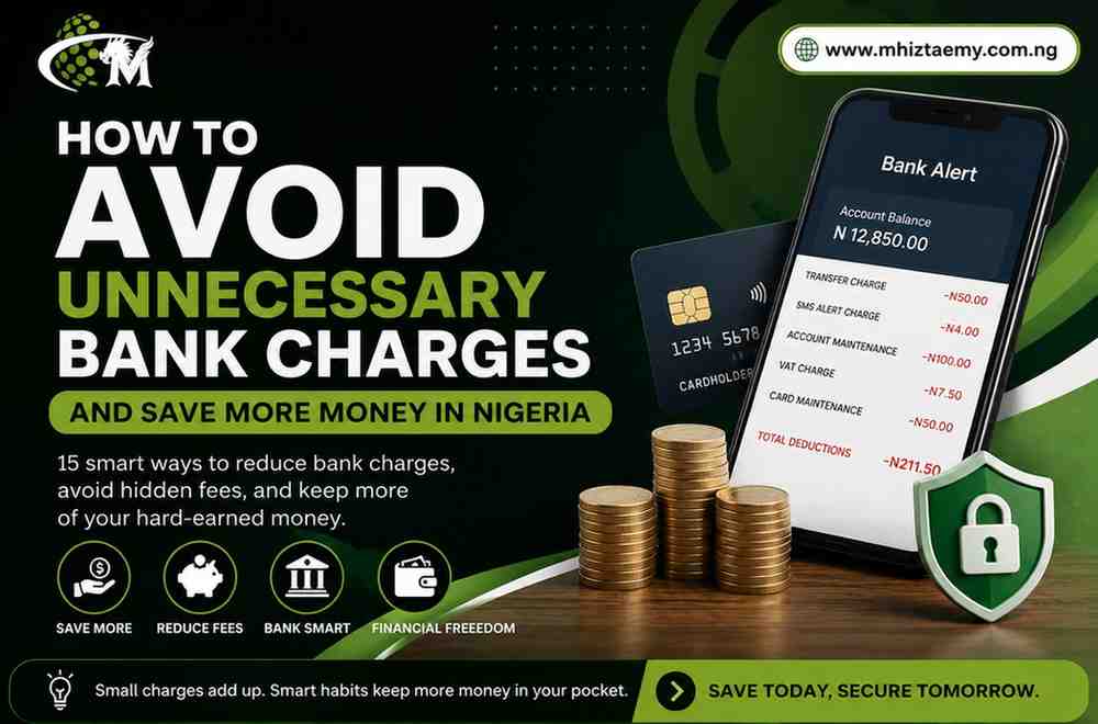 How to Avoid Unnecessary Bank Charges and Save More Money in Nigeria: 15 Smart Ways to Keep More of Your Hard-Earned Money How to avoid unnecessary bank charges and save more money in Nigeria featuring banking fees, savings tips, and smart money management strategies.